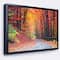 Designart - Road in Beautiful Autumn Forest - Modern Forest Framed Canvas Art